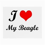 I Love My Beagle Glasses Cloth (Small, Two Sides) Front