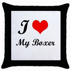 I Love My Beagle Throw Pillow Case (black)