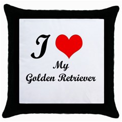 I Love My Beagle Throw Pillow Case (black) by premium