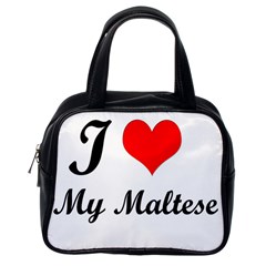 I Love My Beagle Classic Handbag (one Side) by premium