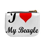 I Love My Beagle Mini Coin Purse Back
