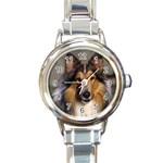 Dog4 Round Italian Charm Watch Front