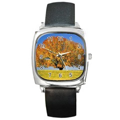 Tree1 Square Metal Watch by designergaze