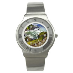 Land3 Stainless Steel Watch by designergaze