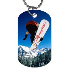Snowboard Sport Airborne Dog Tag (two Sides) by ArtsCafecom3