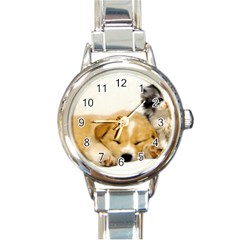 Dog2 Round Italian Charm Watch