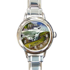 Land3 Round Italian Charm Watch by designergaze