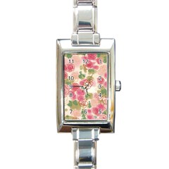 Flower3 Rectangular Italian Charm Watch