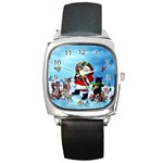 xmas7 Square Metal Watch Front