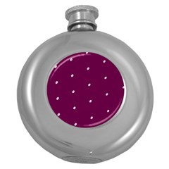 Purple White Dots Hip Flask (5 Oz) by PurpleVIP