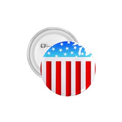 Usa Flag Map Small Button (round) by level3101