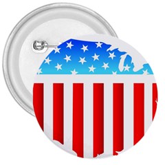 Usa Flag Map Large Button (round) by level3101