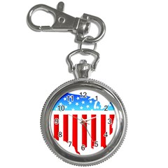 Usa Flag Map Key Chain & Watch by level3101