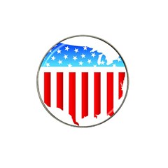Usa Flag Map 10 Pack Golf Ball Marker (for Hat Clip)