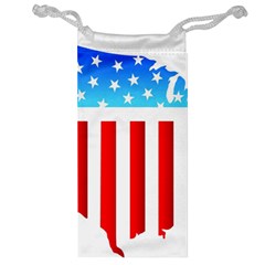 Usa Flag Map Glasses Pouch