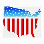 USA Flag Map Twin-sided Glasses Cleaning Cloth Front