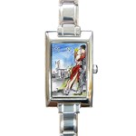 Buenos Aires Tango Rectangular Italian Charm Watch