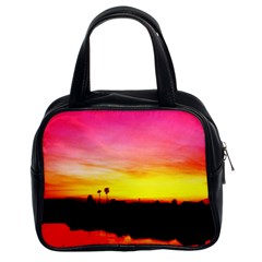 Pink Sunset Twin-sided Satched Handbag