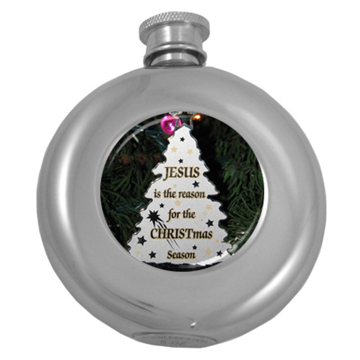 Jesus is the Reason Hip Flask (Round)