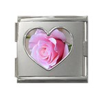 Rose Reverence Mega Link Heart Italian Charm (18mm)