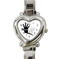 Rabbit Hand Shadow Classic Elegant Ladies Watch (heart) by rabbithandshadow