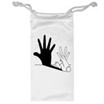 Rabbit Hand Shadow Glasses Pouch Front