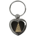 Christmas Tree Sparkle Jpg Key Chain (Heart) Front