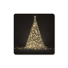 Christmas Tree Sparkle Jpg Large Sticker Magnet (square)