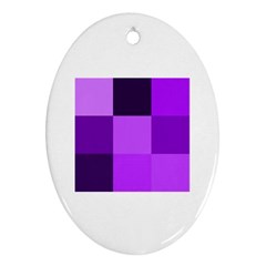 Purple Shades Oval Ornament (two Sides)