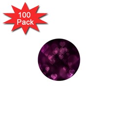 Purple Bokeh 100 Pack Mini Button (round)