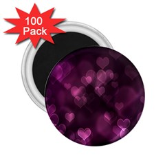 Purple Bokeh 100 Pack Regular Magnet (round)