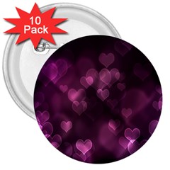 Purple Bokeh 10 Pack Large Button (round) by PurpleVIP