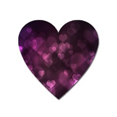 Purple Bokeh Large Sticker Magnet (heart)