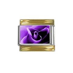 Purple Rose Gold Trim Italian Charm (9mm)