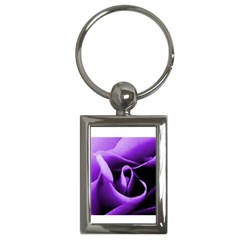 Purple Rose Key Chain (rectangle)