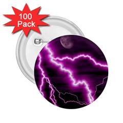 Purple Lightning 100 Pack Regular Button (round)