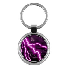 Purple Lightning Key Chain (round) by PurpleVIP