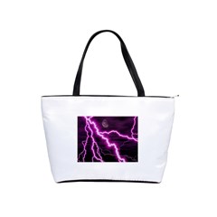 Purple Lightning Large Shoulder Bag