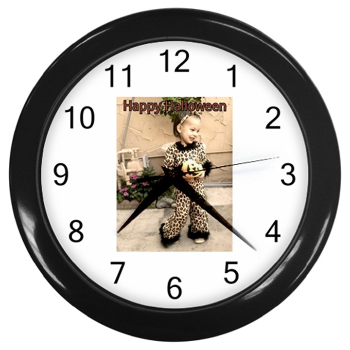 Trick or Treat Baby Black Wall Clock