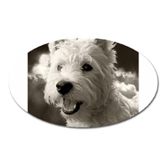 Westie Puppy Large Sticker Magnet (oval) by Koalasandkangasplus