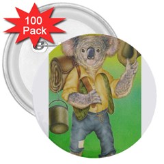 Green Gold Swaggie 100 Pack Large Button (round) by Koalasandkangasplus