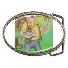 Green Gold Swaggie Belt Buckle (oval) by Koalasandkangasplus