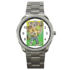 Green Gold Swaggie Stainless Steel Sports Watch (round)