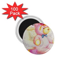 Koala And Bear  100 Pack Small Magnet (round) by Koalasandkangasplus