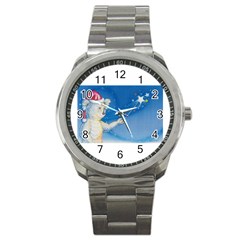 Santa Wand Koala Stainless Steel Sports Watch (round)