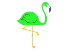 Lime Green Flamingo logo